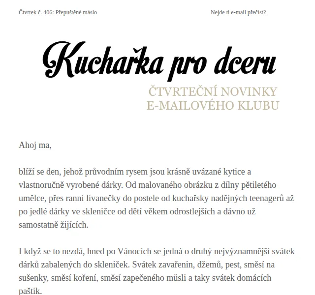 Florentýna - Kuchařka pro dceru: Recept na přepuštěné máslo – červen 2026 | Nuslet.cz