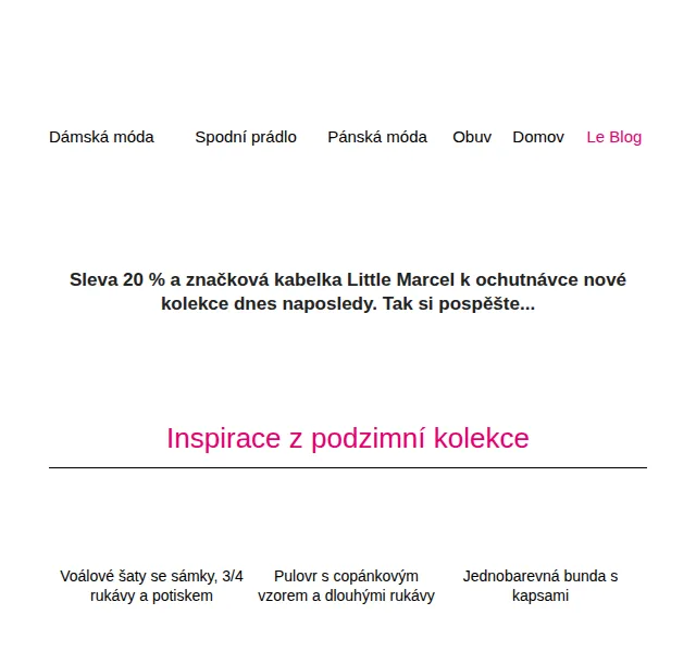 Blancheporte: -20 % a dárek k novinkám – červen 2026 | Nuslet.cz