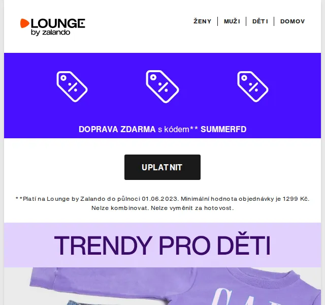 Lounge by Zalando: Dětské oblečení až 80 % sleva – červen 2026 | Nuslet.cz
