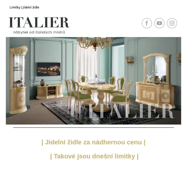 Italier.cz: Jídelní židle limitky – červen 2026 | Nuslet.cz