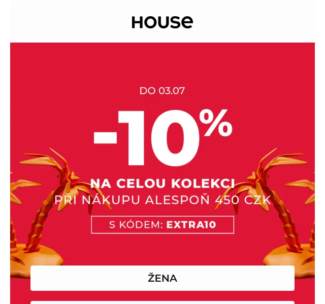 HOUSE: Doprava zdarma při nákupu nad 999 CZK – červen 2026 | Nuslet.cz