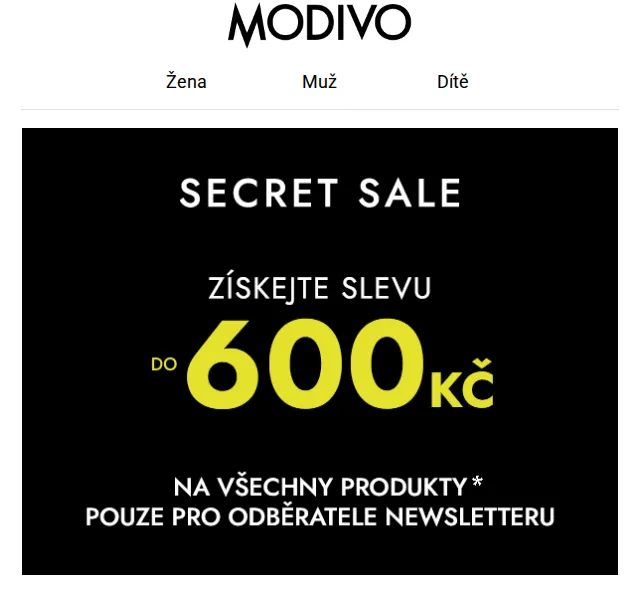 Modivo: až -600 Kč při nákupu – červen 2026 | Nuslet.cz