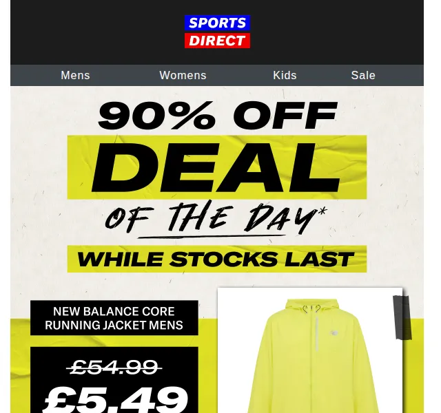 Sportsdirect.com: New Balance bunda za 5,49 £ (sleva 90 %) – červen 2026 | Nuslet.cz