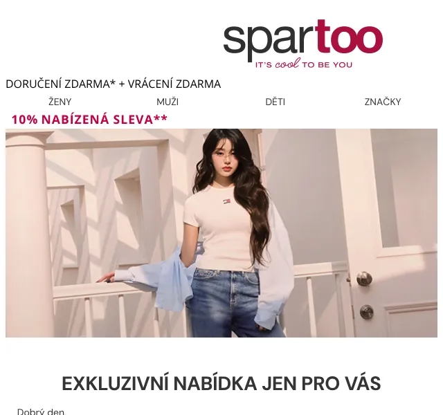 Spartoo.cz: 10 % sleva na Tommy Jeans – červenec 2026