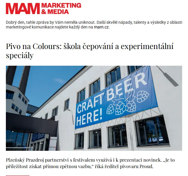 Marketing & Media: Pivo na Colours – škola čepování a speciály | červen 2026 | Nuslet.cz