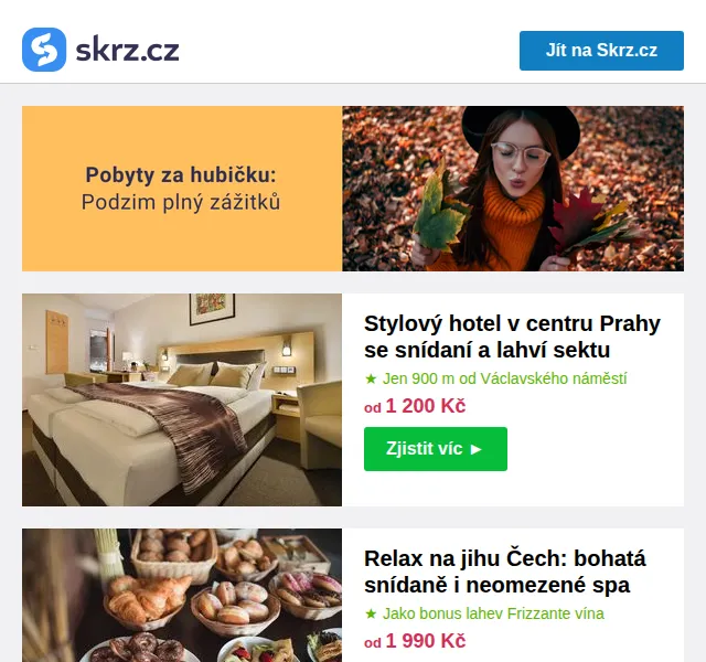 Vánoce na Skrz: Pobyty do 2 000 Kč pro 2 – červen 2026 | Nuslet.cz