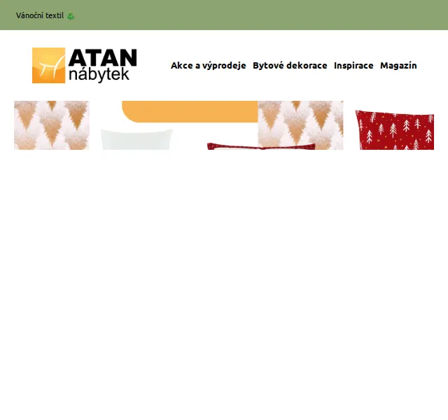 ATAN nábytek: Vánoční textil se slevou – červen 2026 | Nuslet.cz