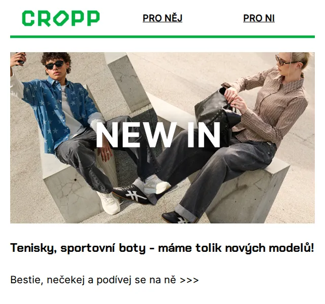 Cropp: nové tenisky a sportovní boty – červen 2026 | Nuslet.cz
