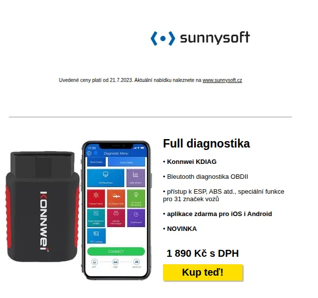 Sunnysoft: Auto diagnostika, Braun zastřihovač a OBD II – červenec 2023 | Nuslet.cz
