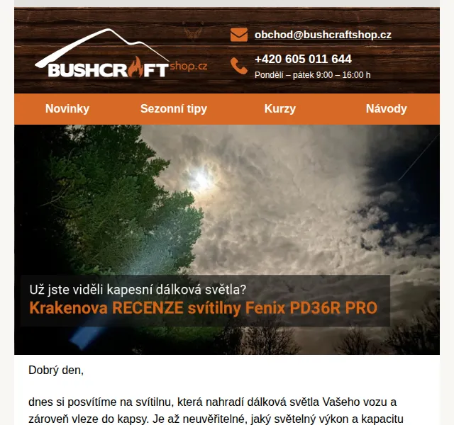 Bushcraftshop: Fenix PD36R PRO svítilna za 3 299 Kč – červen 2026 | Nuslet.cz
