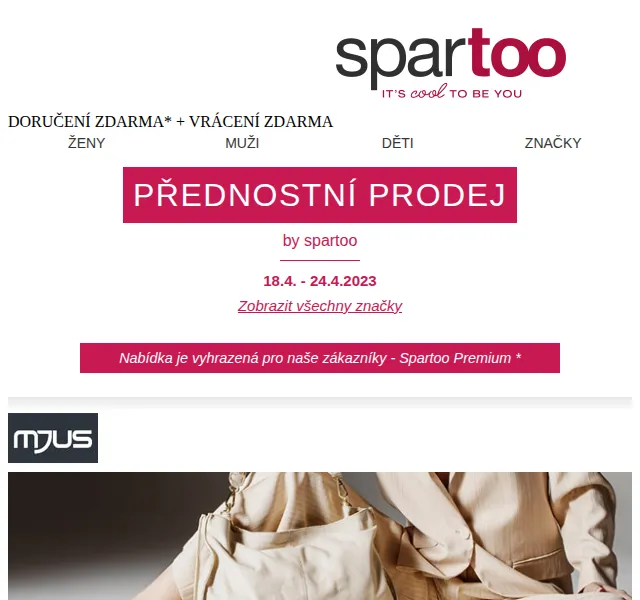 Spartoo: Slevy až -50 % na adidas Originals, Mjus, Gabor – červen 2026 | Nuslet.cz