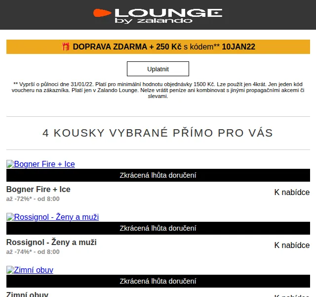 Lounge by Zalando: Bogner Fire + Ice a Rossignol až -75 % – červen 2026 | Nuslet.cz