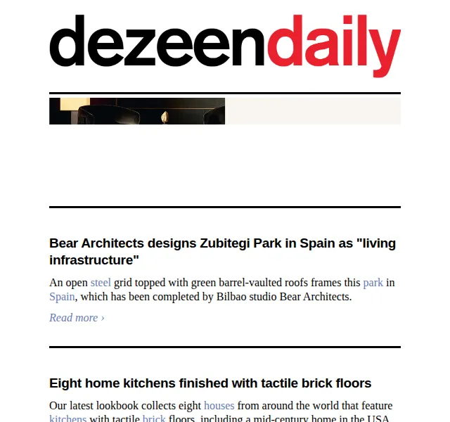 Dezeen Daily: Architektura a design – červen 2026 | Nuslet.cz