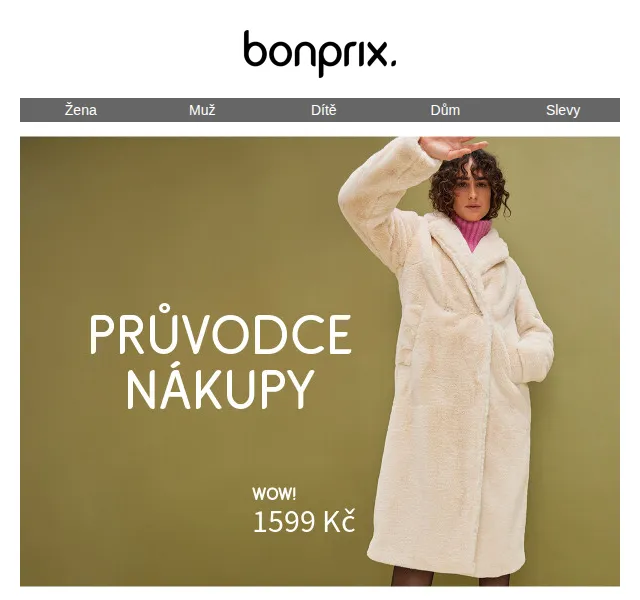 Bonprix: hřejivé kabáty za velké slevy – červen 2026 | Nuslet.cz