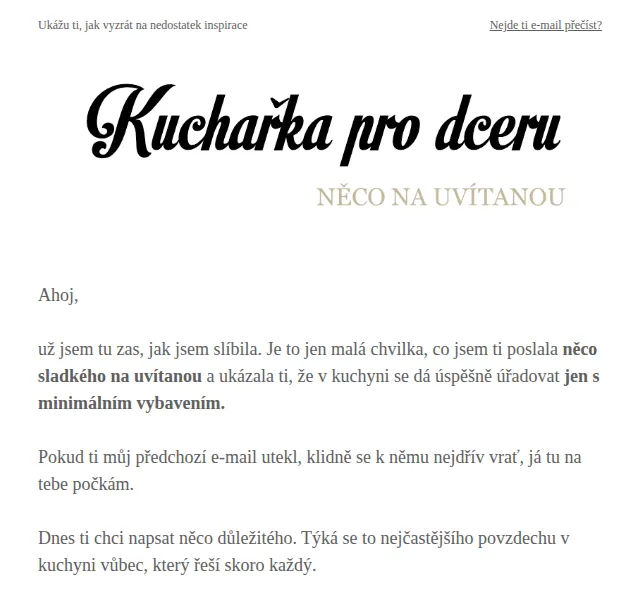 Florentýna - Kuchařka pro dceru: výukový kurz vaření – červen 2026 | Nuslet.cz