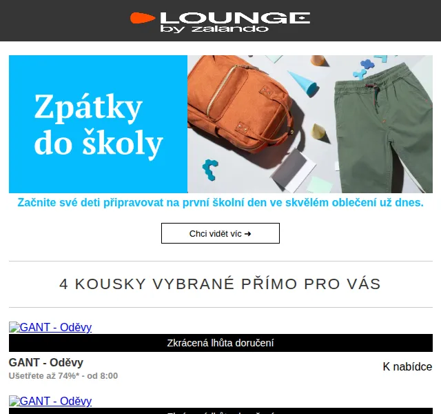 Lounge by Zalando: GANT, Icepeak a Walra – sleva až 74 % | červenec 2026 | Nuslet.cz