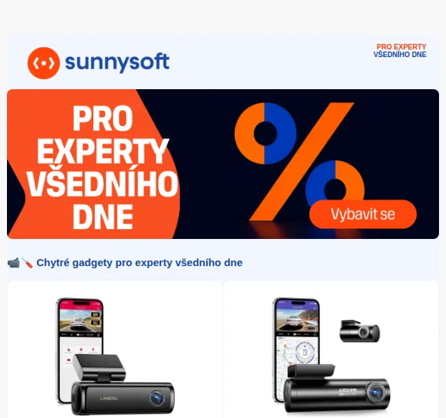 Sunnysoft.cz: Autokamery 4K a nářadí – sleva až 29 % – červen 2026