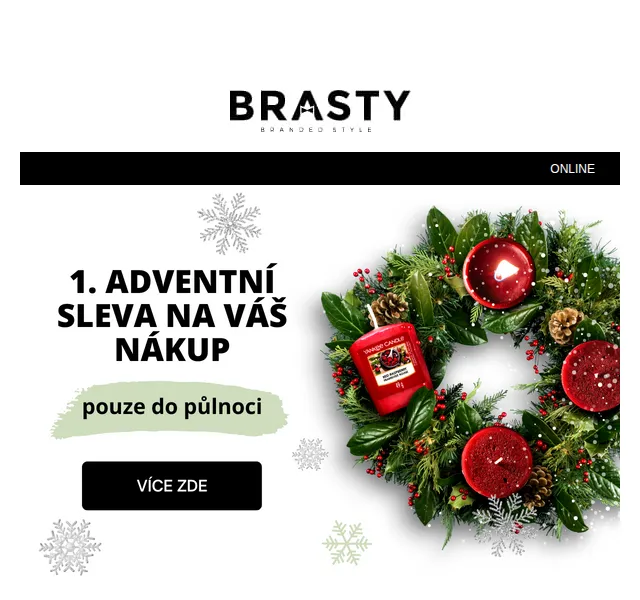 www.BRASTY.cz: 100 Kč na nákup vánočních dárků – červen 2026 | Nuslet.cz