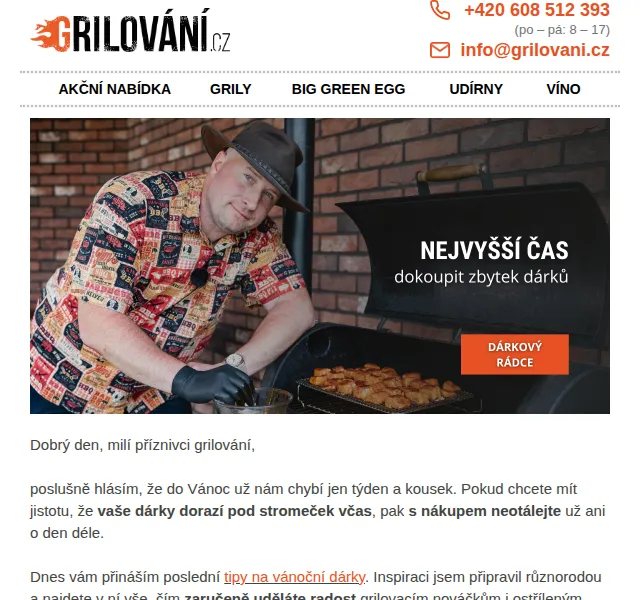 Grilování.cz: Vánoční dárky pro grilovací nadšence – červen 2026 | Nuslet.cz
