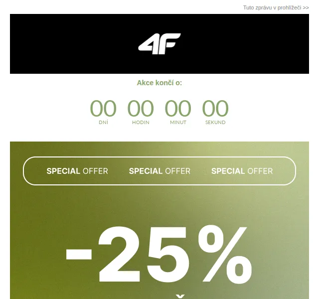 4Fstore: 25% sleva na všechny produkty – červen 2026 | Nuslet.cz