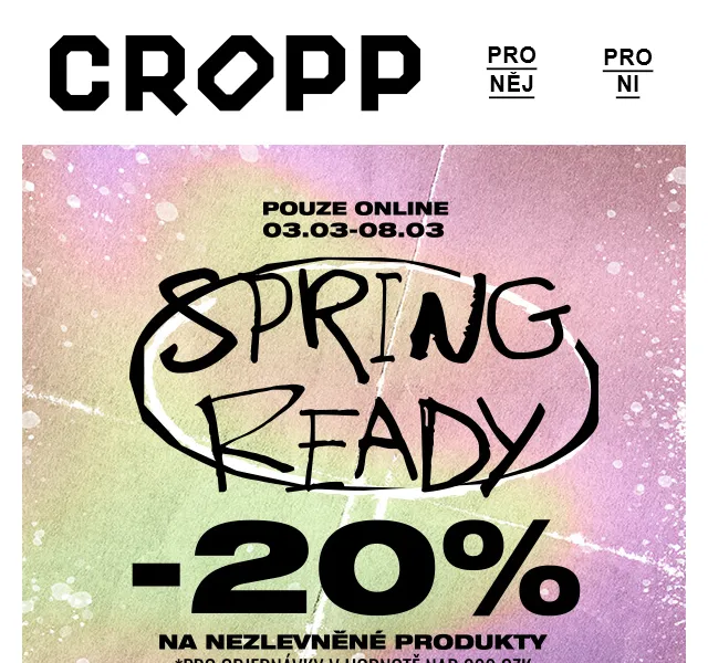 Cropp: sleva 20 % na vše – březen 2026 | Nuslet.cz