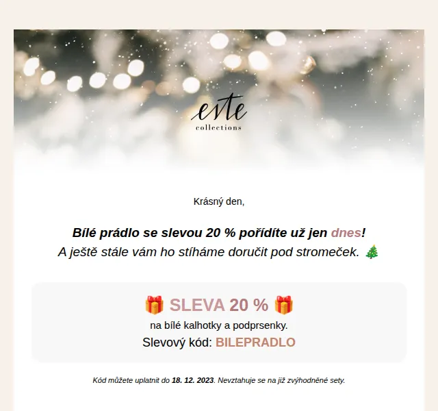 este collections: bílé spodní prádlo s 20% slevou – červen 2026 | Nuslet.cz