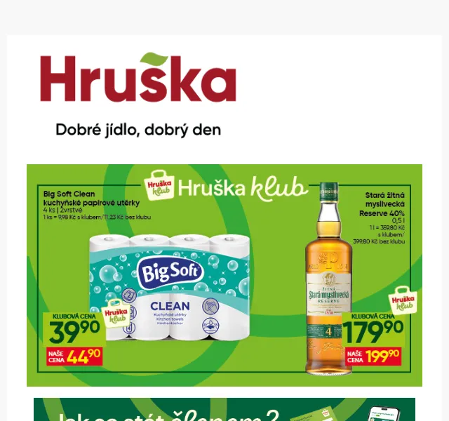 Hruška: Margot 9,90 Kč, Chips, Jogobella – červenec 2026 | Nuslet.cz