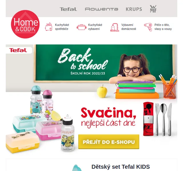 Home & Cook: Dětské svačinové sety Tefal KIDS od 89 Kč – červen 2026 | Nuslet.cz