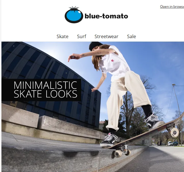 BLUE TOMATO: Minimal Skate Styles – červenec 2026 | Nuslet.cz