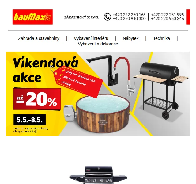 bauMax: Víkendové slevy na grily a bazény – červen 2026 | Nuslet.cz