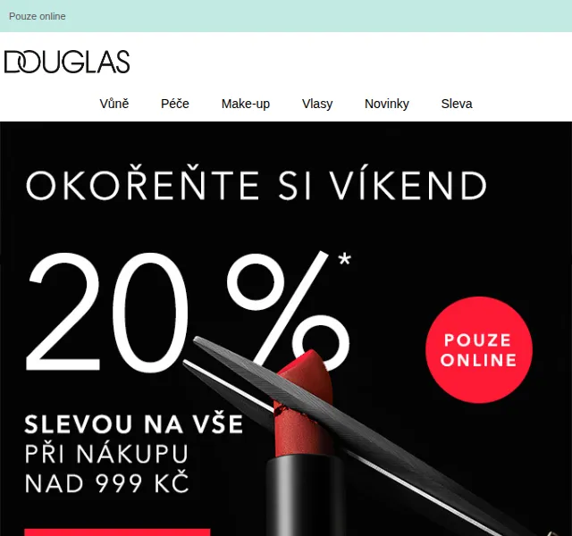 Douglas CZ: 20% sleva na vše – červen 2026 | Nuslet.cz
