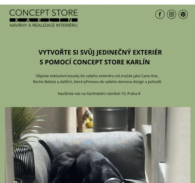 Karolína: Exkluzivní zahradní nábytek Cane-line, Roche Bobois – květen 2026