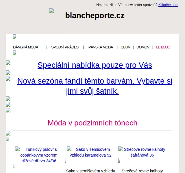 Blancheporte: Podzimní móda 2026 – od 499 Kč | Nuslet.cz