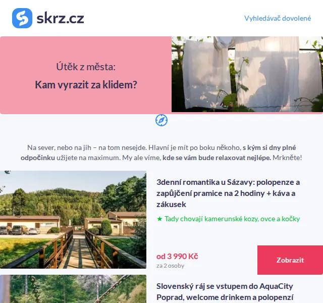 Vánoce na Skrz: Pobyty na chatu a jižní Moravu – červenec 2026 | Nuslet.cz
