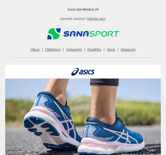Sanasport: Asics GEL-NIMBUS 24 – červen 2026 | Nuslet.cz