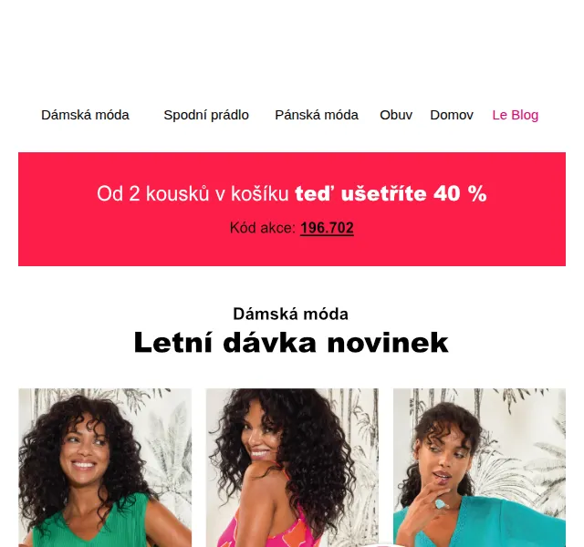 Blancheporte: Sleva 40 % na letní novinky – červen 2026 | Nuslet.cz