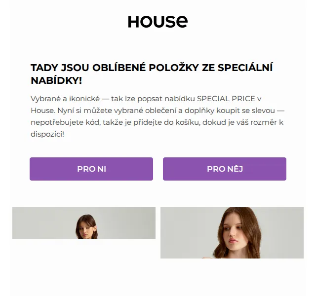 HOUSE SPECIAL PRICE: Slevy až 35 % na oblečení – červen 2026 | Nuslet.cz
