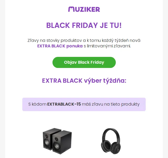 Muziker: Black Friday slevy až 15 % – červenec 2026 | Nuslet.cz