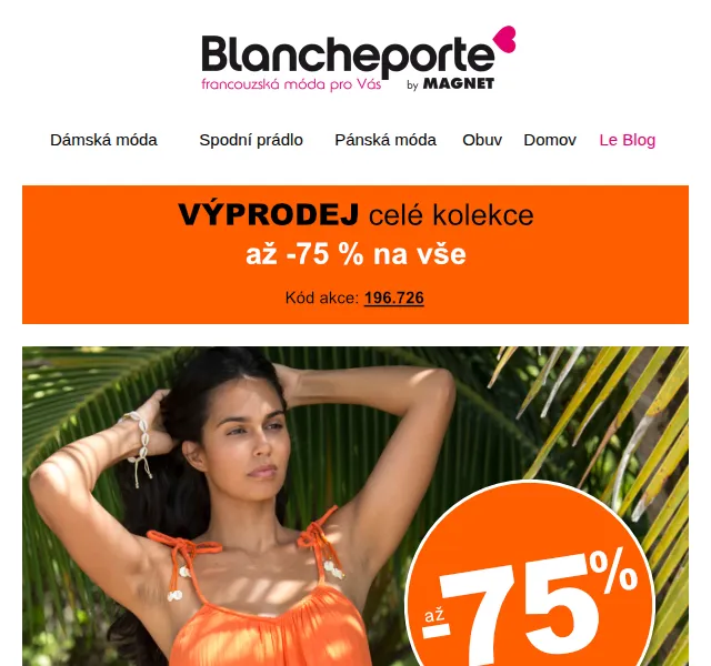 Blancheporte: Slevy až 75 % – červen 2026 | Nuslet.cz