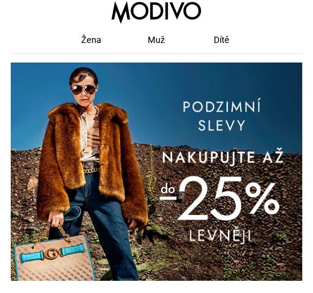 Modivo: sleva až 25 % s kódem – červen 2026 | Nuslet.cz