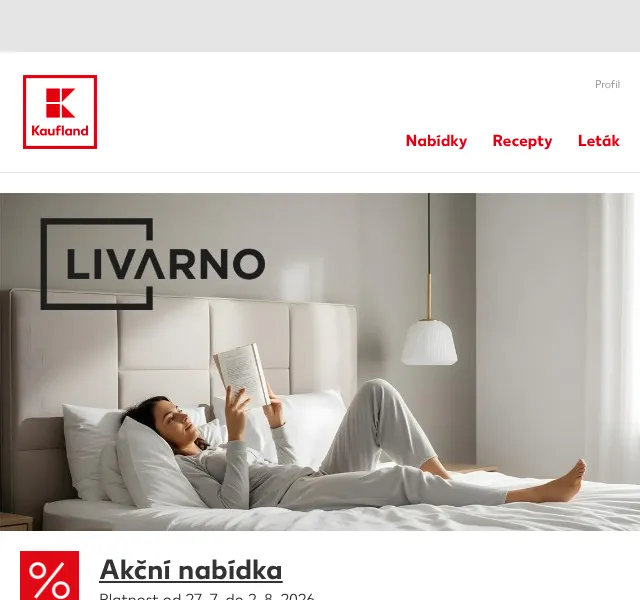 Kaufland: Livarno ložní povlečení – od 319,90 Kč | Červenec 2026
