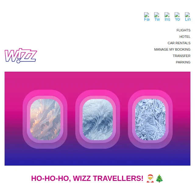 Wizz Air: Vánoční výprodej letenek – sleva 20 % – červen 2026 | Nuslet.cz