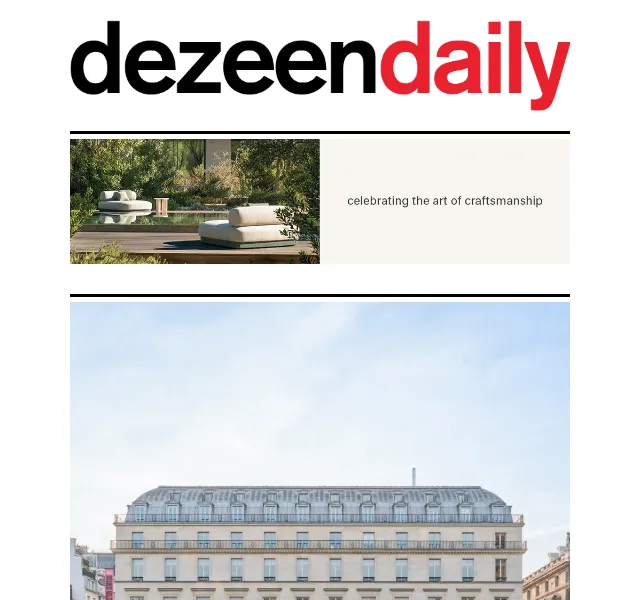 Dezeen Daily: Nová kolekce architektury a designu – září 2026 | Nuslet.cz