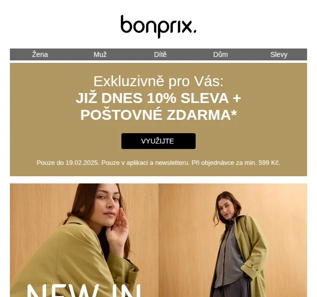 bonprix: 10% sleva + poštovné zdarma – červen 2026 | Nuslet.cz