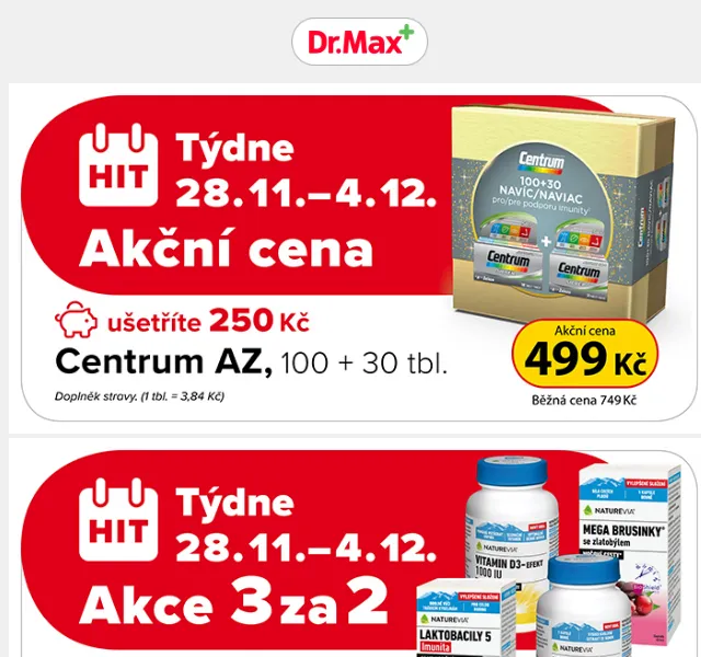 Dr.Max Black Friday: doprava zdarma a slevy až 360 Kč – červen 2026 | Nuslet.cz