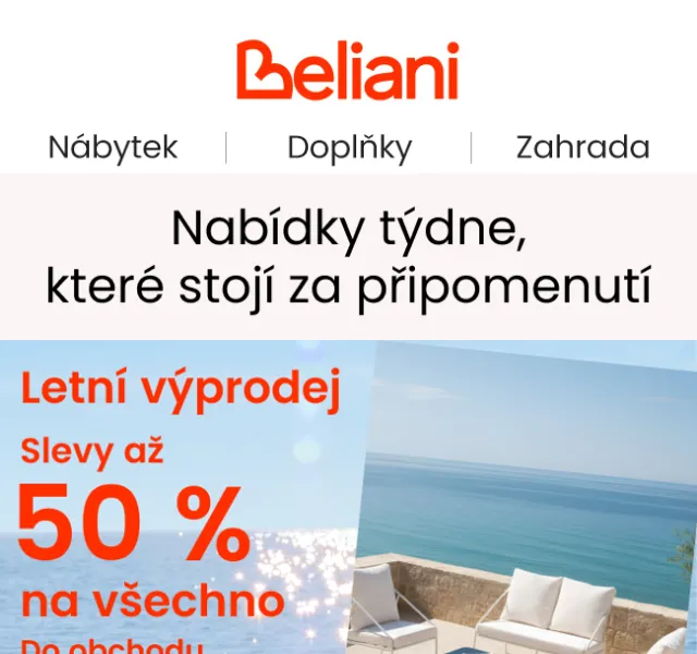 Beliani.cz: Nábytek a dekorace – srpen 2026 | Nuslet.cz