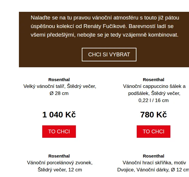 Potten & Pannen: 3+1 na vánoční porcelán Rosenthal – červen 2026 | Nuslet.cz