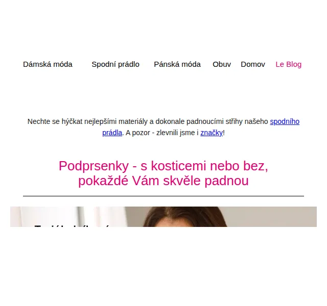 Blancheporte: Spodní prádlo se slevou až 70 % – červen 2026 | Nuslet.cz