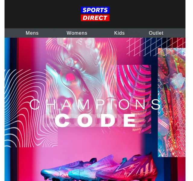 Sportsdirect.com: adidas Champions Code Pack – červen 2026 | Nuslet.cz