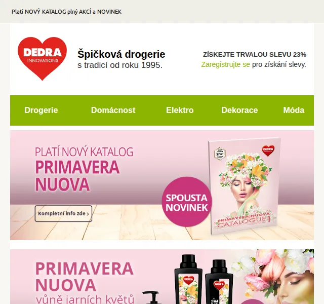 DEDRA INNOVATIONS: Nový katalog plný akcí – červen 2026 | Nuslet.cz